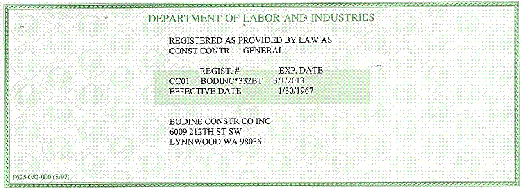 Slide of Bodine Construction Services