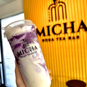 Micha Boba Tea Bar - Ube Taro Wave Mochi - Juice Bars & Smoothies Near Me - Stanton, California