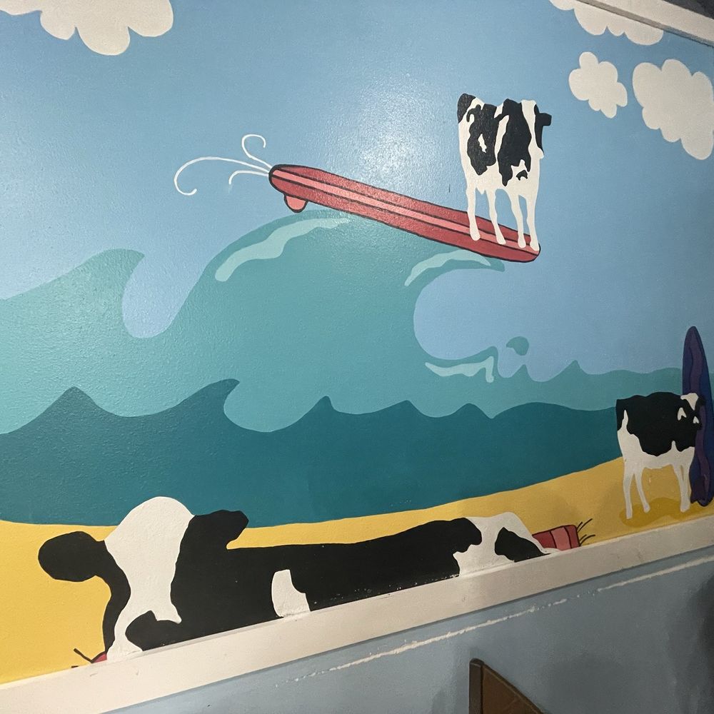 Surfing cows