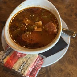 The Hangar - Cup of Chicken andouille rice soup