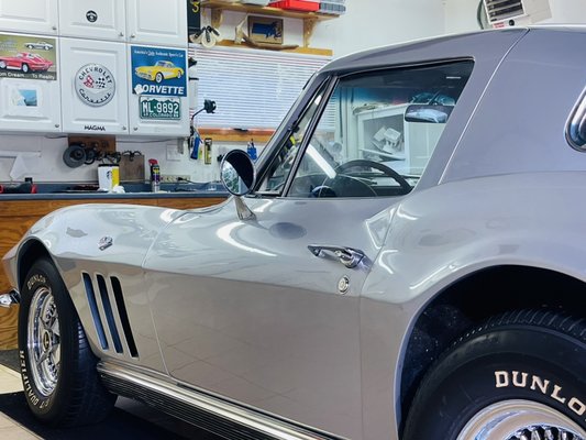 Corvette stingray paint correction with ceramic coating - 2 step paint correction compound and polish applied ceramic coating rims door jams windows. Corvette stingray paint correction with ceramic coating - 2 step paint correction compound and polish applied ceramic coating rims door jams windows.