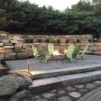 Boulder Landscapes - Boulder walls, Patio, Fire Boulder, Stone Steps in Ross Township, PA - Landscaping Near Me - Gibsonia, Pennsylvania