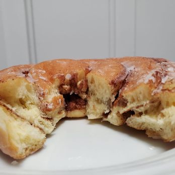 Pink Dozen - Inside of the delicious cinnamon donut - Donuts Near Me - Davis, California Pink Dozen - Inside of the delicious cinnamon donut - Donuts Near Me - Davis, California