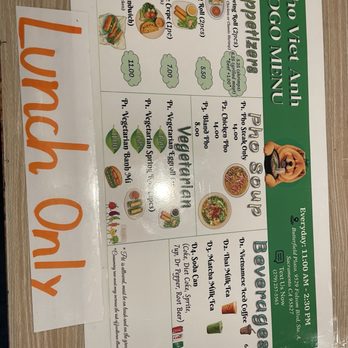 Pho Viet Anh - Lunch menu July 2026 - Vietnamese Near Me - Sacramento, California Pho Viet Anh - Lunch menu July 2026 - Vietnamese Near Me - Sacramento, California