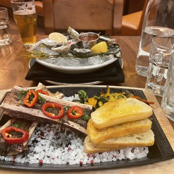 Casa Del Toro - Bone marrow with toast  Oysters on the half shell - Latin American Near Me - Hayward, California