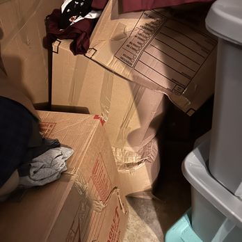 All My Sons Moving & Storage - The boxes stacked in my garage after they left. No clue what's inside. - Packing Services Near Me - Springfield, Virginia