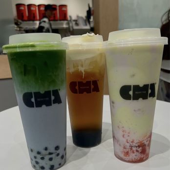Cha Redefine - blueberry oat milk matcha latte  jasmine jade cream foam cha  coco avocado - Tea Rooms Near Me - Rowland Heights , California