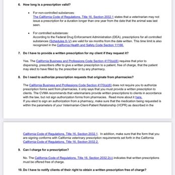 Del Paso Veterinary Clinic - California Business and Professions Code Section 4170(a)(6) - Veterinarians Near Me - Sacramento, California Del Paso Veterinary Clinic - California Business and Professions Code Section 4170(a)(6) - Veterinarians Near Me - Sacramento, California