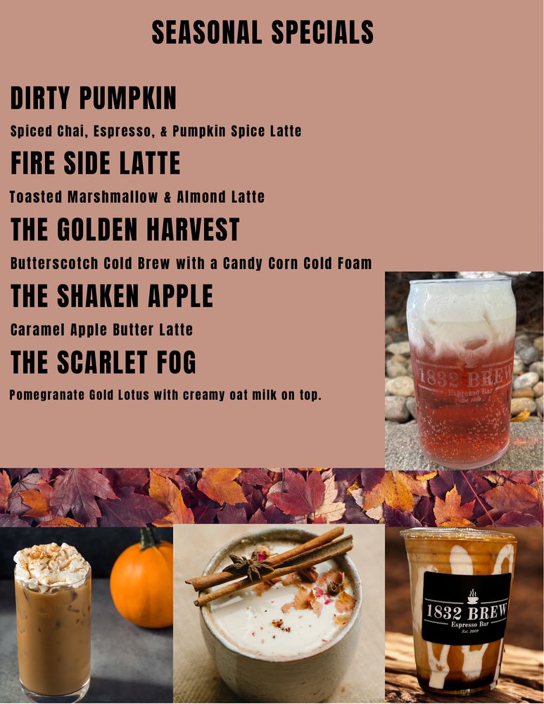 Food from 1832 Brew Espresso Bar