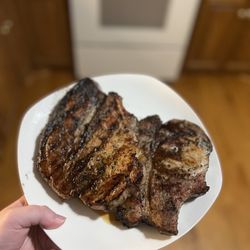 Smoke City Meats - The final product - bone in pork chop seasoned with SCM "Pisgah" seasoning blend.