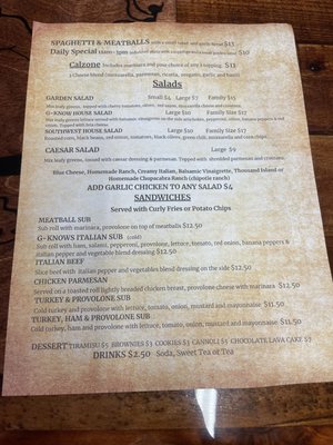 Menu photo 5 Pizza Junction Junction, TX