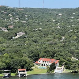 Rich people houses on the lake
