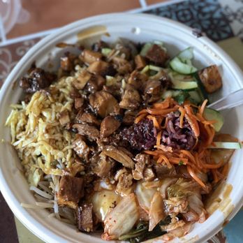 BIBIBOP Asian Grill - Spicy Chicken Purple Rice Bowl - Asian Fusion Near Me - University Heights, Ohio