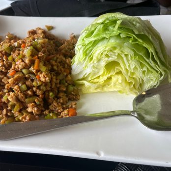 Green Ginger - Chicken Lettuce Wraps. They don't look great but the taste is quite good - Asian Fusion Near Me - Decatur, Georgia Green Ginger - Chicken Lettuce Wraps. They don't look great but the taste is quite good - Asian Fusion Near Me - Decatur, Georgia