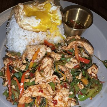 Mitr Thai - Krapraw Moo Krob Over Rice. - Thai Near Me - New York, New York