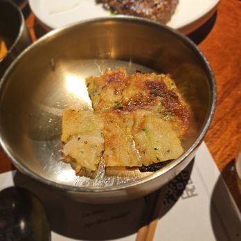 Olle - Banchan- jeon/pancake. Very tasty. One of the ones we refilled - Korean Near Me - New York, New York Olle - Banchan- jeon/pancake. Very tasty. One of the ones we refilled - Korean Near Me - New York, New York