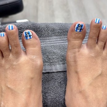 Lúa Nail Spot - Let's go Messi! Love the pedicure and artwork I received at this salon. - Nail Technicians Near Me - Woodbridge, Virginia Lúa Nail Spot - Let's go Messi! Love the pedicure and artwork I received at this salon. - Nail Technicians Near Me - Woodbridge, Virginia