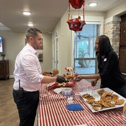 StoneCreek of North Richland Hills - Landon, Executive Director, serving food