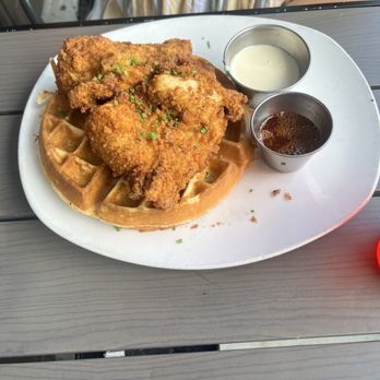 Mom's Kitchen & Bar - -Chicken and Bacon Waffle - Bars Near Me - Astoria, New York Mom's Kitchen & Bar - -Chicken and Bacon Waffle - Bars Near Me - Astoria, New York