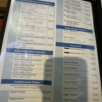 Saburo's - Menu pg4 - Japanese Near Me - Portland, Oregon