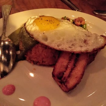 Piqueo's - $11 POBRECITO: tacu-tacu (rice and bean cake), plantain, sunny-side-up egg, and salsa criolla. - Latin American Near Me - San Francisco, California Piqueo's - $11 POBRECITO: tacu-tacu (rice and bean cake), plantain, sunny-side-up egg, and salsa criolla. - Latin American Near Me - San Francisco, California