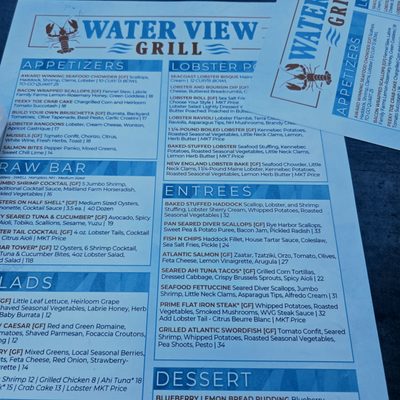 Menu photo 1 Water View Grill Portsmouth, NH Menu photo 1 Water View Grill Portsmouth, NH