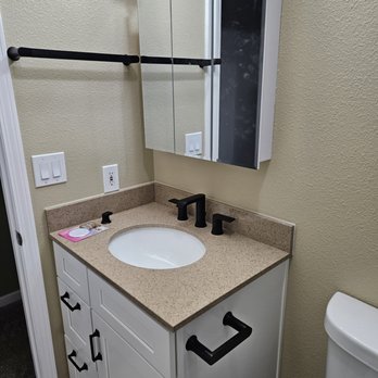S & A Restoration and Construction - I went ahead and replaced the old vanity and top along with the medicine cabinet. - Damage Restoration Near Me - Chula Vista, California S & A Restoration and Construction - I went ahead and replaced the old vanity and top along with the medicine cabinet. - Damage Restoration Near Me - Chula Vista, California