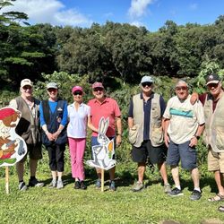 Kauai Eco Sporting Clays - Our entire shooting group enjoying the clean, green and great facilities at Kauai Clays!