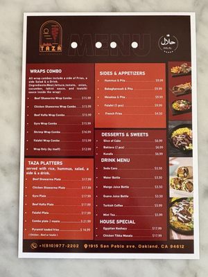 Menu photo 2 Taza Mediterranean Oakland, CA