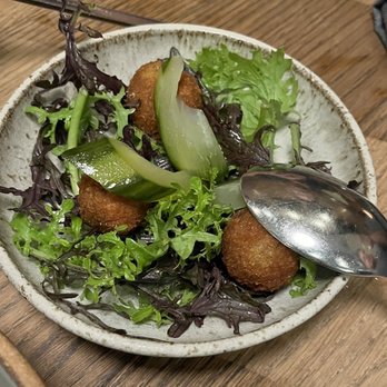 Nari - Gaeng gradang tod - $15 (pork croquettes) - Thai Near Me - San Francisco, California Nari - Gaeng gradang tod - $15 (pork croquettes) - Thai Near Me - San Francisco, California