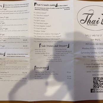 Thai 5 -Thai Food Express - Togo menu - Thai Near Me - Mill Creek, Washington
