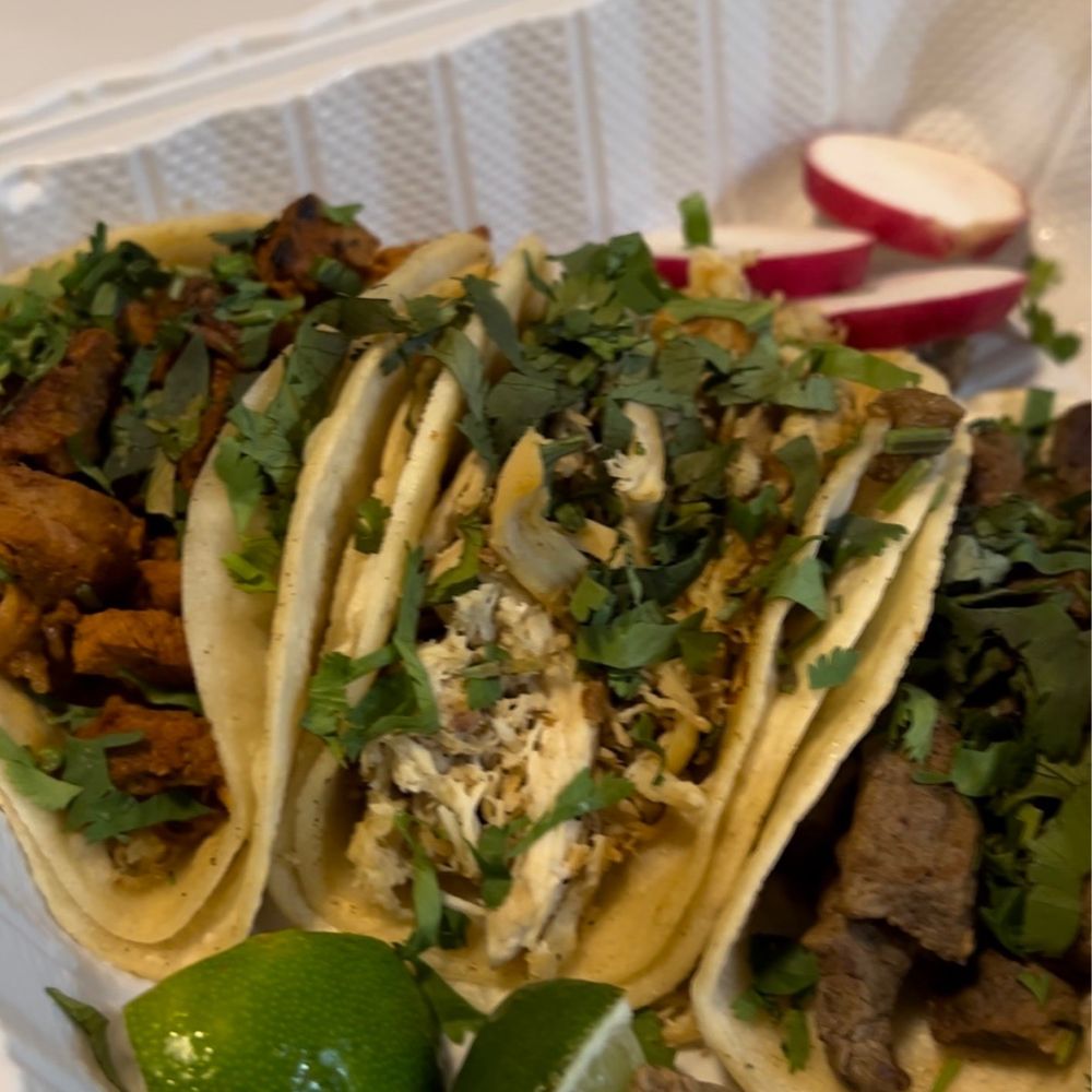 Pork, chicken and beef tacos Pork, chicken and beef tacos