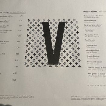 Vinitus - Menu - Tapas Bars Near Me - Barcelona, B