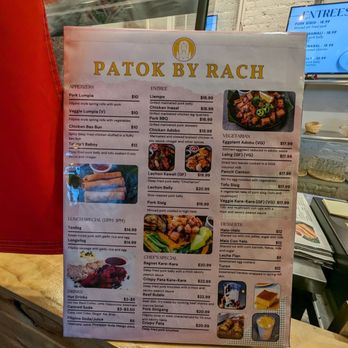 Patok by Rach - The menu by the counter where you place your orders... - Caterers Near Me - New York, New York Patok by Rach - The menu by the counter where you place your orders... - Caterers Near Me - New York, New York
