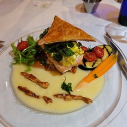 Salmon coulibiac ( look it up, then order it). The beurre blanc was amazing Salmon coulibiac ( look it up, then order it). The beurre blanc was amazing