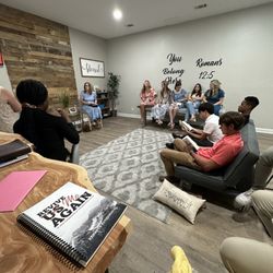 Lighthouse Baptist Church - High school age group at Sunday school in the church's teen room