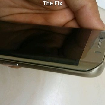 The FIX - Galleria at Tyler - You can clearly see how poor this job was done. The corners of the LCD are Peeling of the phone. - Mobile Phone Repair Near Me - Riverside, California
