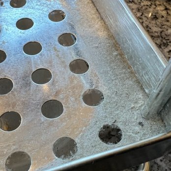 Dora’s House Cleaning - Dirty kitchen brush and sponge holder - Home Cleaning Near Me