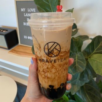 Krave Tea - Classic milk tea with black sugar boba - Bubble Tea Near Me - Winter Park, Florida