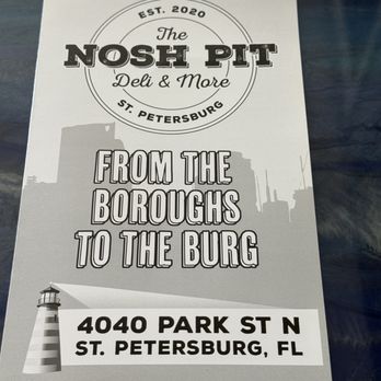 The Nosh Pit - Menu - Delis Near Me - Saint Petersburg, Florida The Nosh Pit - Menu - Delis Near Me - Saint Petersburg, Florida