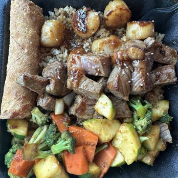 Tex Kitchen - Steak and scallop hibachi plate - Japanese Near Me - Mexico Beach, Florida