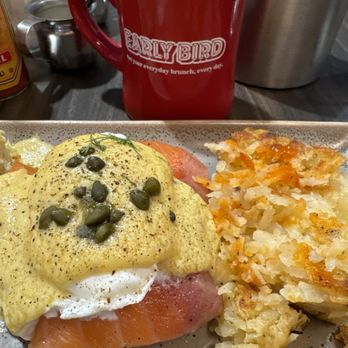 Early Bird Lincoln - Smoked Salmon Eggs Benedict with Hash Browns! - Breakfast & Brunch Near Me - Lincoln, Nebraska Early Bird Lincoln - Smoked Salmon Eggs Benedict with Hash Browns! - Breakfast & Brunch Near Me - Lincoln, Nebraska