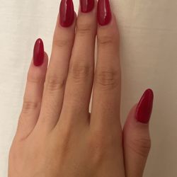 Spa Nails - Cranberry red fill