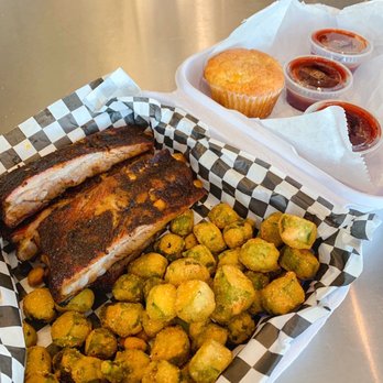 Pat's Rib Place - patsribplace@milwaukeepublicmarket 4 signature spare ribs w their most popular Pat's house sauce, fried okra and corn bread - Caterers Near Me - Waukesha, Wisconsin