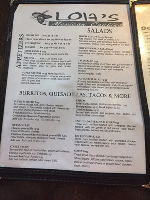 Menu photo 8 Lola's Mexican Cantina Buford, GA