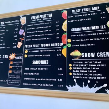 ES tea - Menu (June 2022) - Shaved Ice Near Me - Simi Valley, California