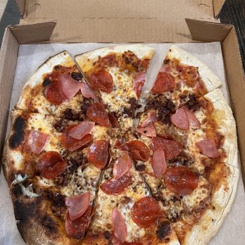 River Rock Roasting Co - The Carnivore Pizza, Good stuff - Coffee & Tea Near Me - La Verkin, Utah