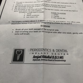 Childrens Medical Center - After instructions post gum surgery - Internal Medicine Near Me - Chicago, Illinois