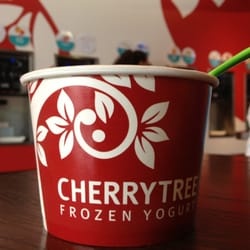 Cherry Tree Frozen Yogurt - Cute design and spoon