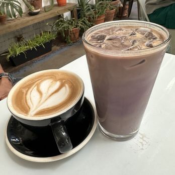 Zendo Coffee - The Golden and Ube Iced Latte - Coffee & Tea Near Me - Albuquerque, New Mexico